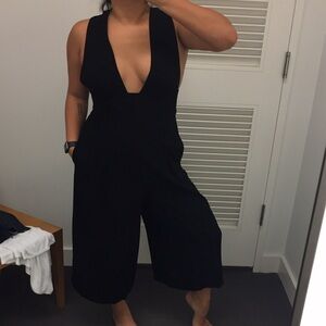 Black culotte jumpsuit